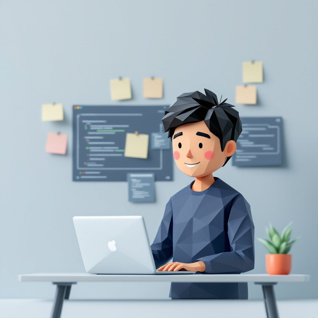 エンジニア（Web・アプリ）のキャラクターイラスト